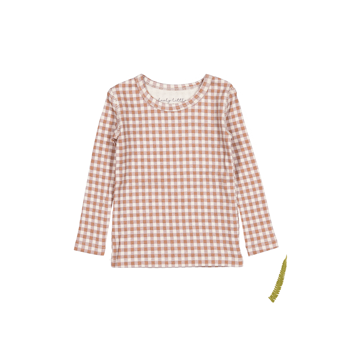The Printed Long Sleeve Tee - Rosewood Gingham