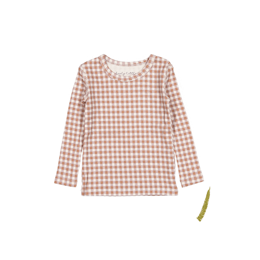 The Printed Long Sleeve Tee - Rosewood Gingham
