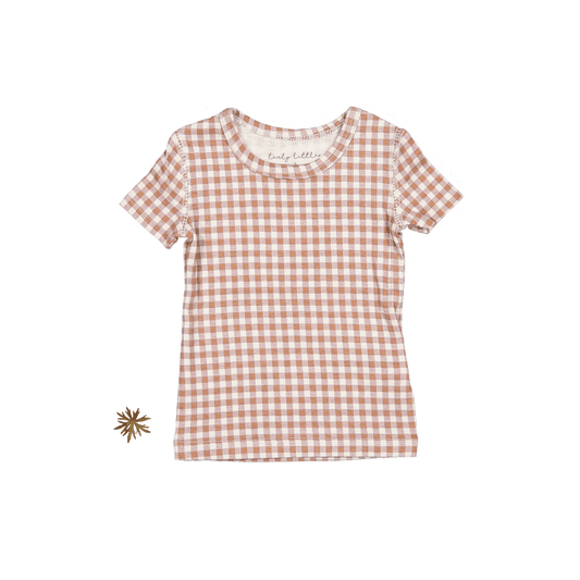 The Printed Short Sleeve Tee - Rosewood Gingham