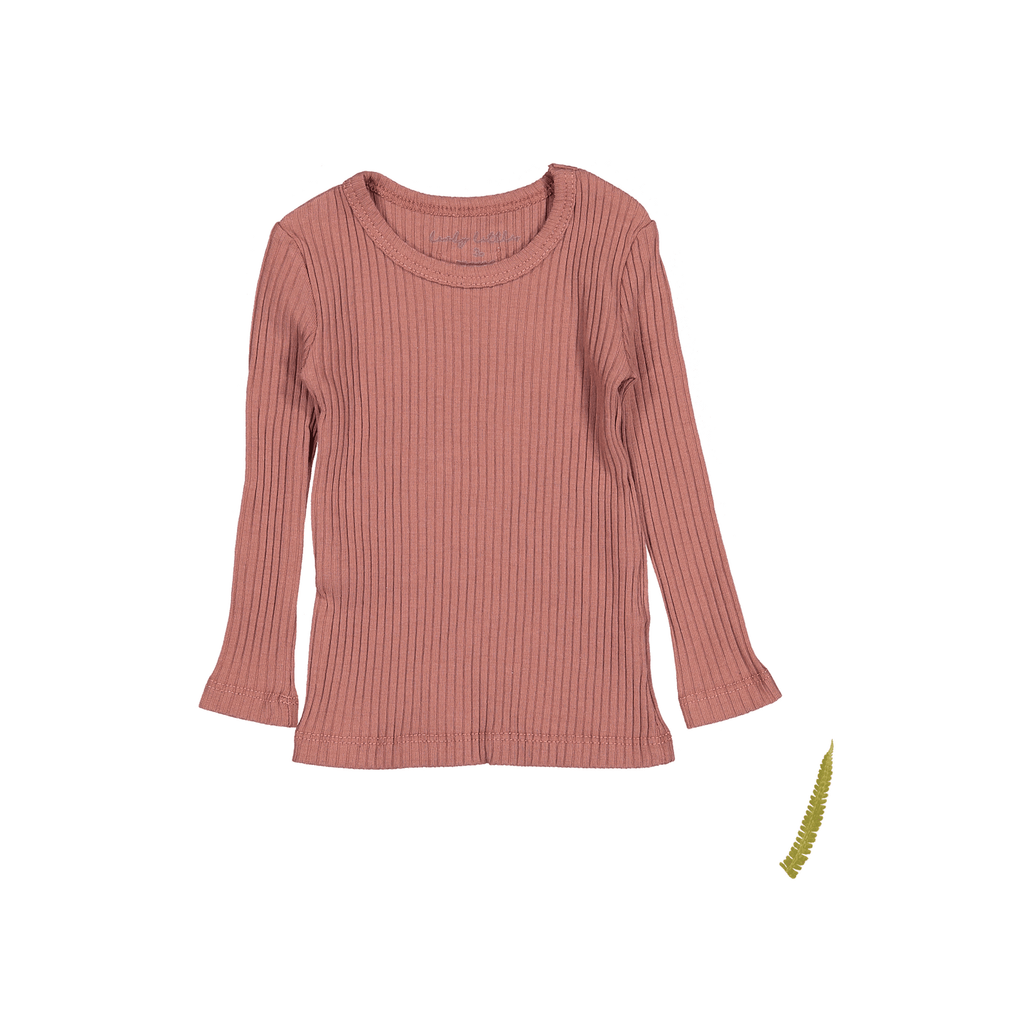 The Long Sleeve Tee - Rosewood Ribbed