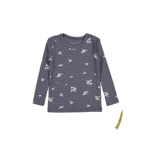 The Printed Long Sleeve Tee - Steel Floral