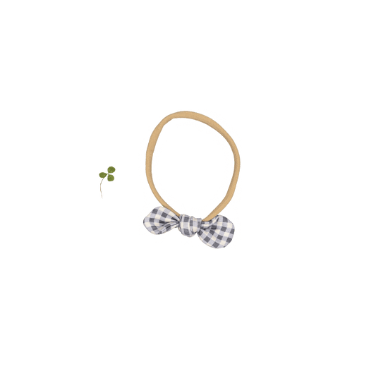 The Printed Bow - Steel Gingham