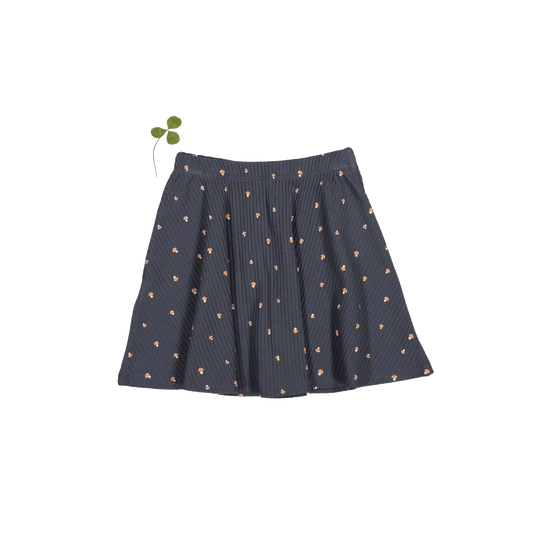 The Printed Skirt - Steel Mushroom