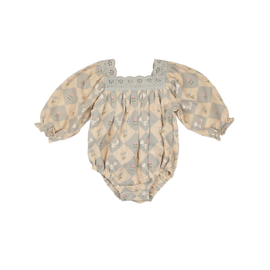 Ciel Bubble | Patchwork Floral Dusted Blue