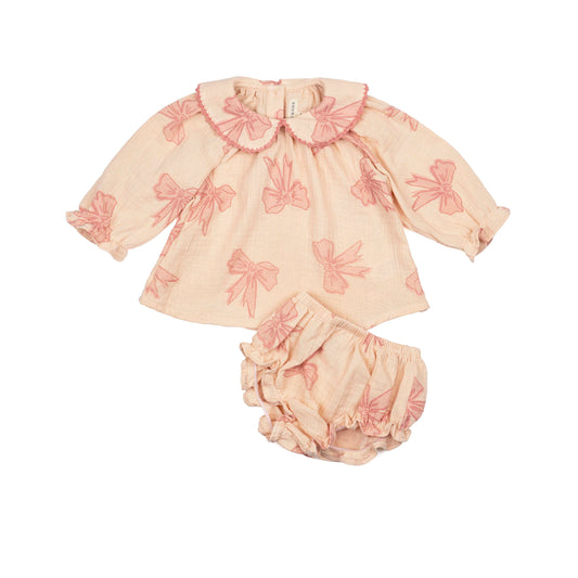 Georgina Set | Vintage Bows Dusty Pink
