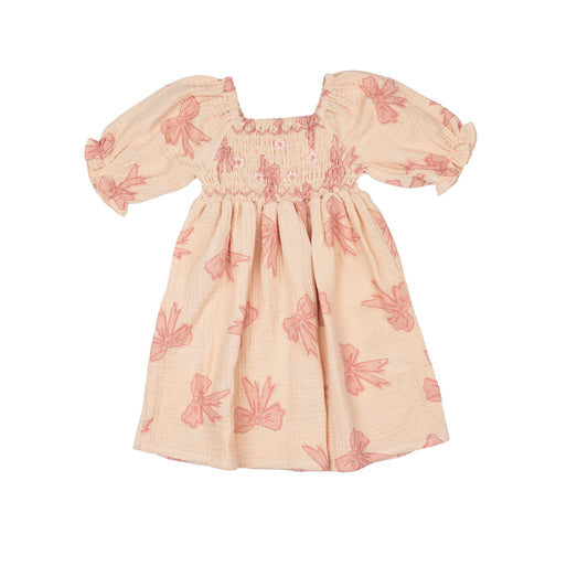 Ivy Dress | Vintage Bows Dusty Pink