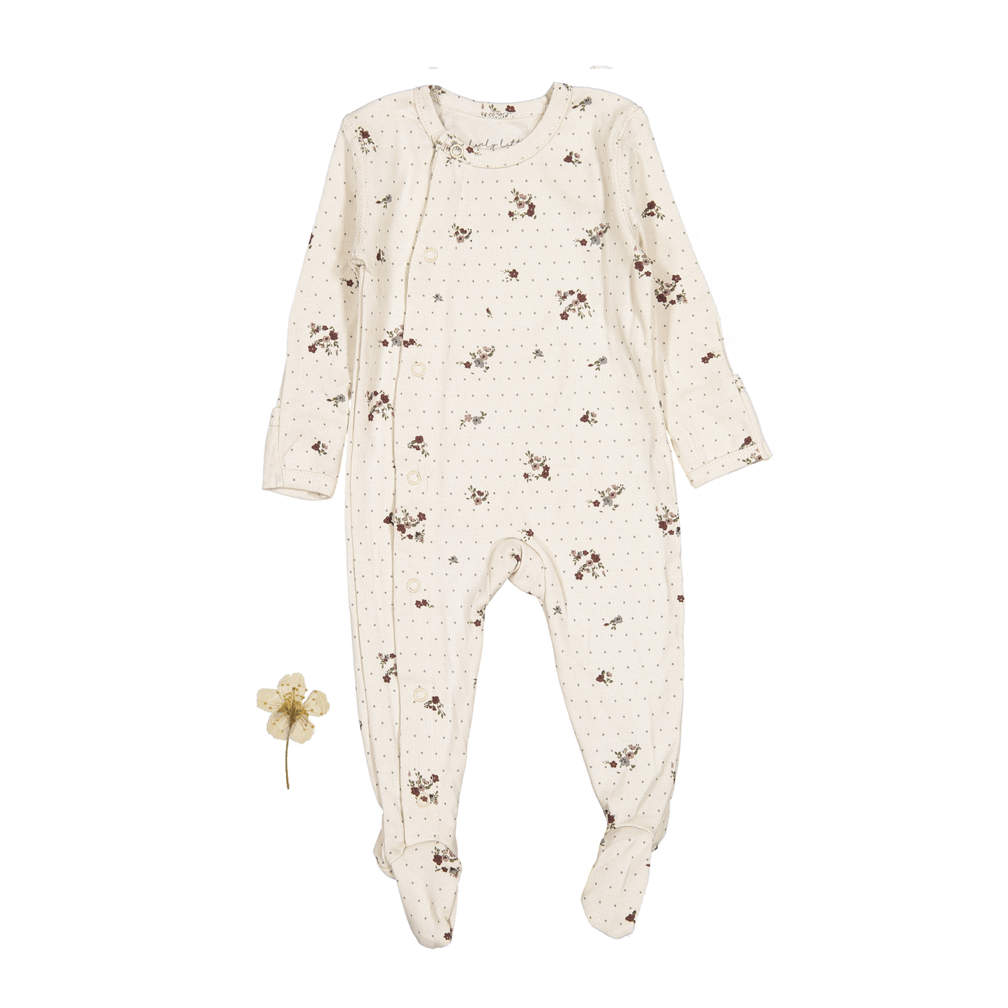 The Printed Snap Romper - Vintage Floral