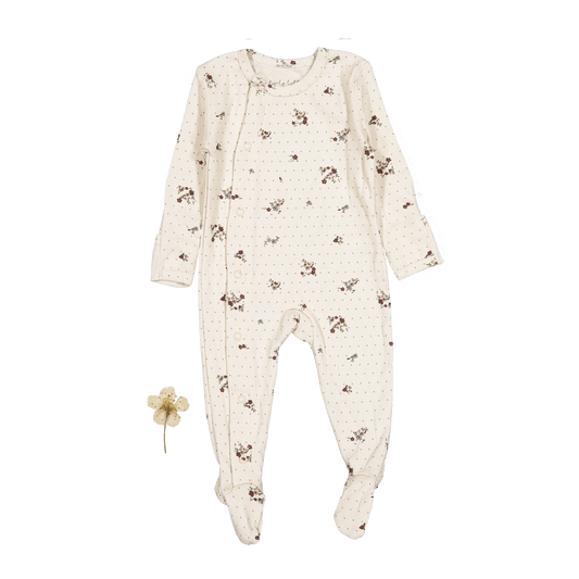 The Printed Snap Romper - Vintage Floral